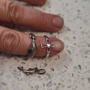 Sterling Silver Rings And Pendant